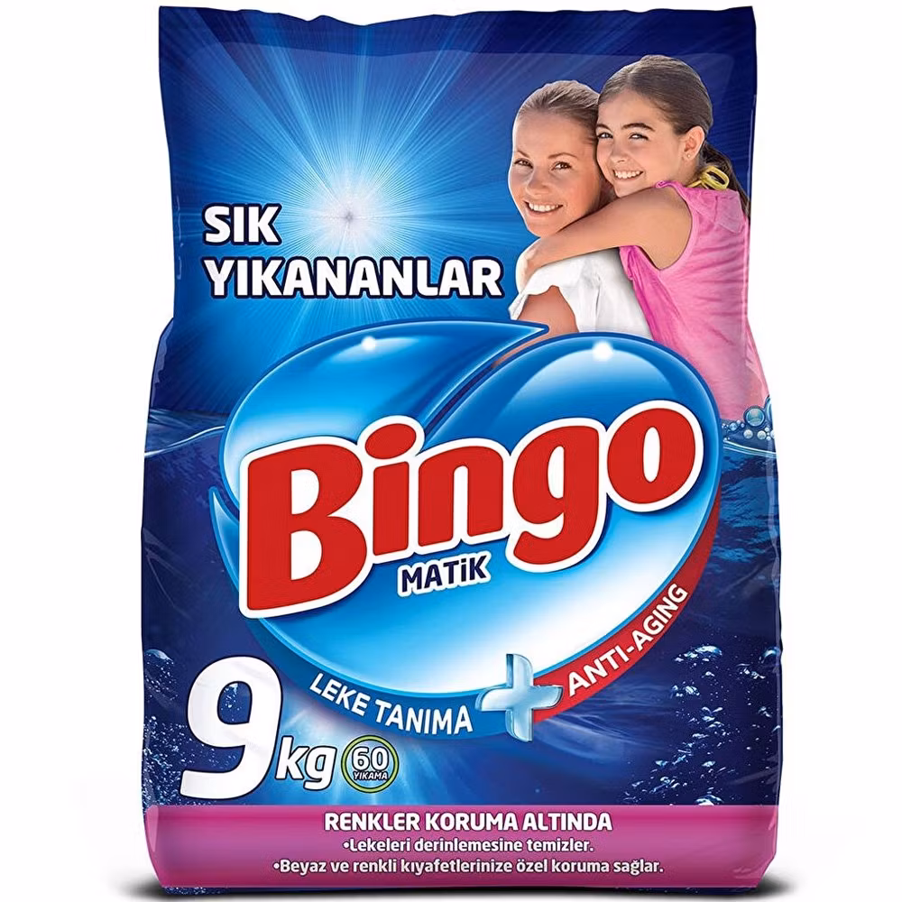 Bingo Matik Toz Çamaşır Deterjanı Sık Yıkananlar 9 Kg