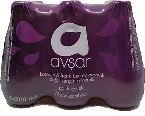 Avşar Karadut&Frenk Üzümü Aromalı Gazlı İçecek 200 ml 6'lı